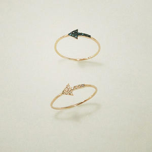 AN-Z JEWELRY - 14K Arrow Knuckle Ring (Ring No. 11 To No. 18)