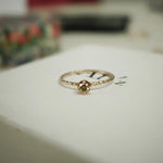 AN-Z JEWELRY - 14K Crown Point Cognac Ring