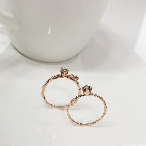AN-Z JEWELRY - 14K Crown Point Cognac Ring