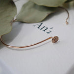 AN-Z JEWELRY - 14K Pink Gold Round Cubic Bracelet
