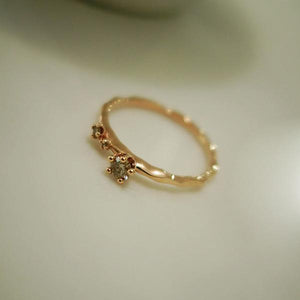AN-Z JEWELRY - 14K Triple Cognac Diamond Ring