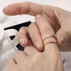 AN-Z JEWELRY - 14K Triple Cognac Diamond Ring