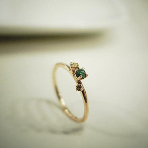 AN-Z JEWELRY - 14K Triple Diamond Ring
