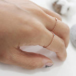 AN-Z JEWELRY - 14K Mini Diamond Chain Ring