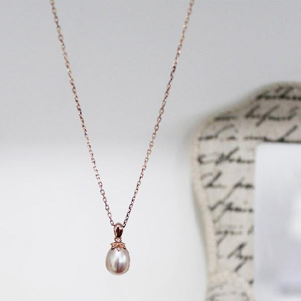 AN-Z JEWELRY - 14K Love Pink Pearl Necklace