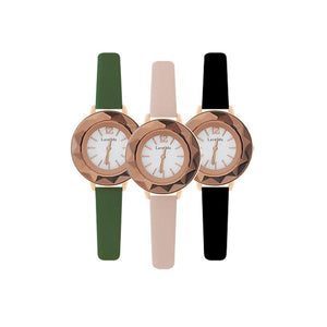4XTYLE - Bronin Round Leather Watch