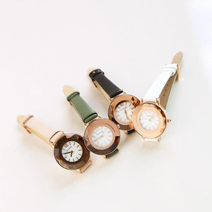 4XTYLE - Bronin Round Leather Watch