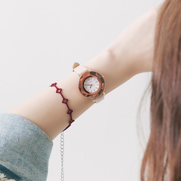 4XTYLE - Bronin Round Leather Watch