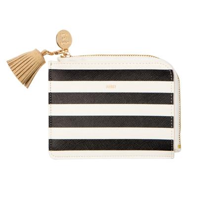 ARTBOX - Card Wallet Tassel Black Strap Leaf
