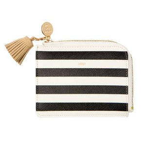 ARTBOX - Card Wallet Tassel Black Strap Leaf