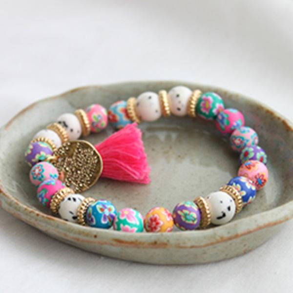 BANANA CO - Flower Ball Bracelet