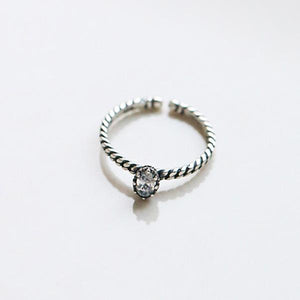 4XTYLE - Oval Slim Line Ring - Silver