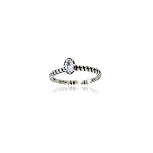 4XTYLE - Oval Slim Line Ring - Silver