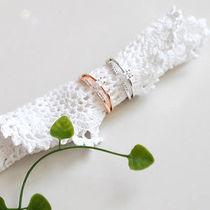 4XTYLE - Water Drop Line Ring - Silver