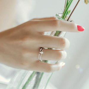 4XTYLE - Water Drop Line Ring - Silver