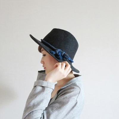 LA RENTREE - Wool Fedora - Bokashi Gray