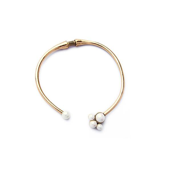 SOOOHO - Bistaneck Antique Gold Pearl Point Bangle Necklace