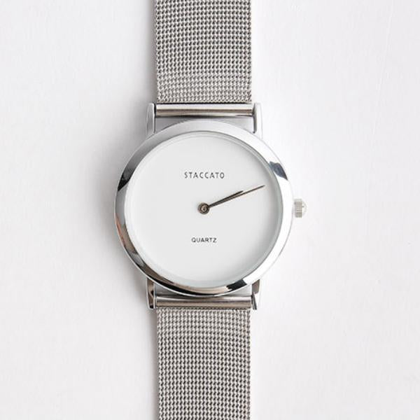 FLAGSHIP - Dress-Up Metal Wrist Watch - Silver