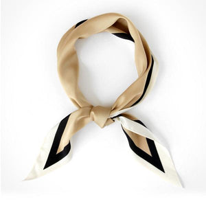 BENE - Solid Black Edge Rhombus Scarf